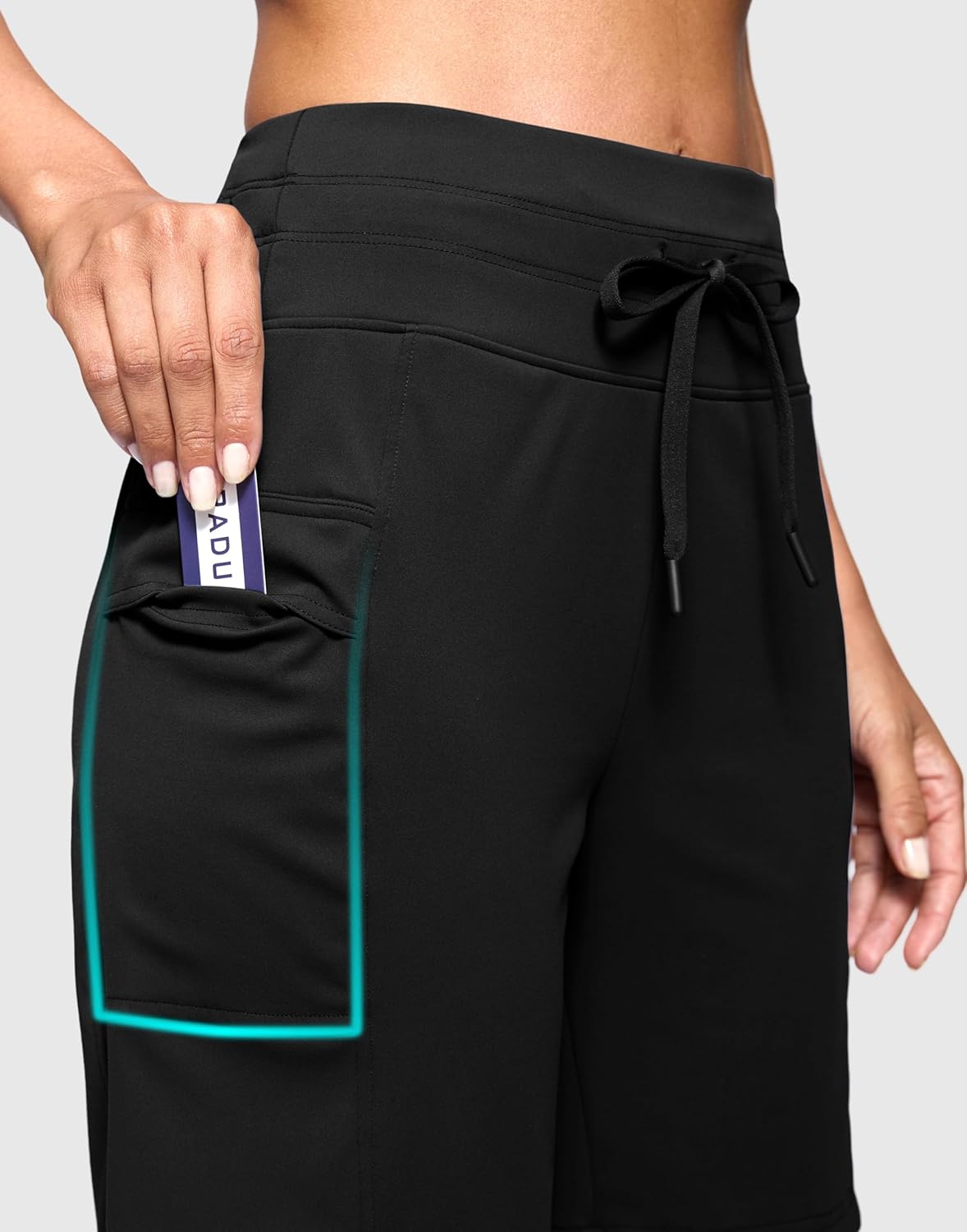 Skiennix Women's Athletic Hiking Shorts - High-Waisted, Stretchy Bermuda with Side Pockets, 7" Length