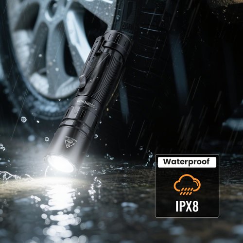 Sofirn SK30 Tactical Flashlight Rechargeable 3000 High Lumens Pocket Flashlight Dual Switches 6 Modes Super Bright IP68 LED Flashlight for Camping, Home, Emergency, Rescue, Hunting, Inspection, Repair