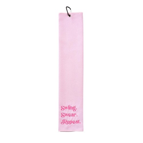 ZEETY Golf Towel for Golf Bags – 16" x 24" Embroidered Women’s Microfiber Golf Towel with Clip Holder, Unique Golf Accessories and Gifts