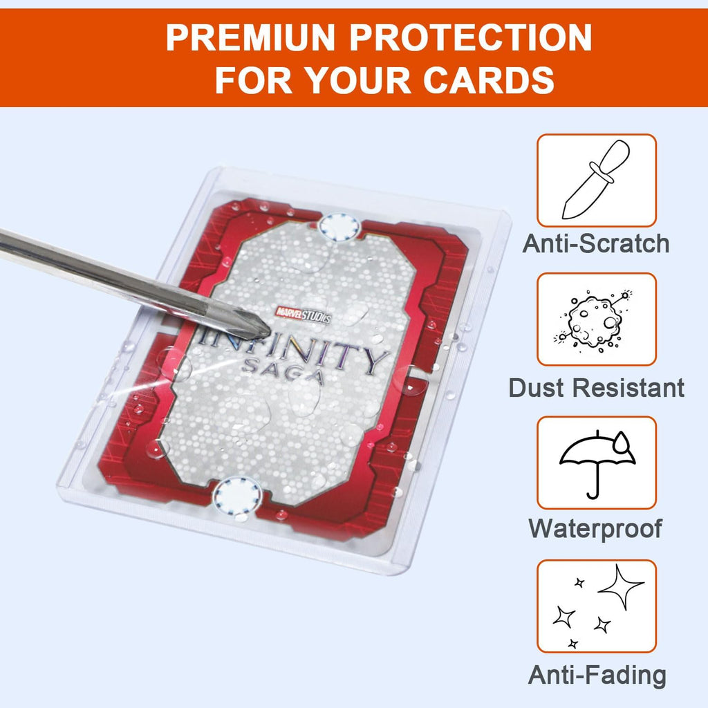 TARUMG Premium Baseball Card Sleeves - 200 Top Load Protectors for Trading Cards | 3" x 4" Standard Size