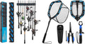 PLUSINNO Vertical Fishing Rod Holder - Wall Mounted Rack for Organized Fishing Gear | Black Finish