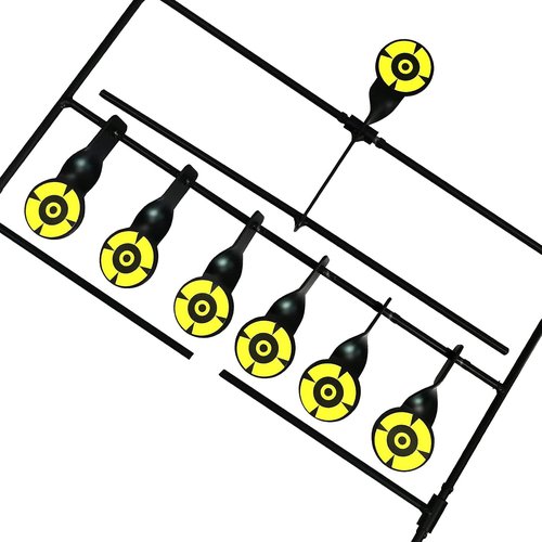 Atflbox Airgun Pellet BB Gun Targets - 6 Steel Resetting Targets for .177 Caliber Shooting