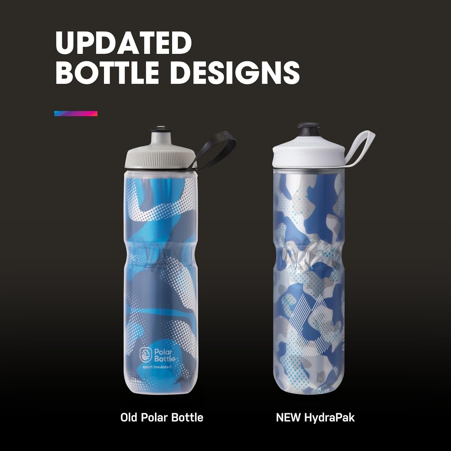 Polar Bottle Sport Insulated by HydraPak | Leak-Proof Water Bottles Keep Drinks Cool 2X Longer - 20oz & 24oz