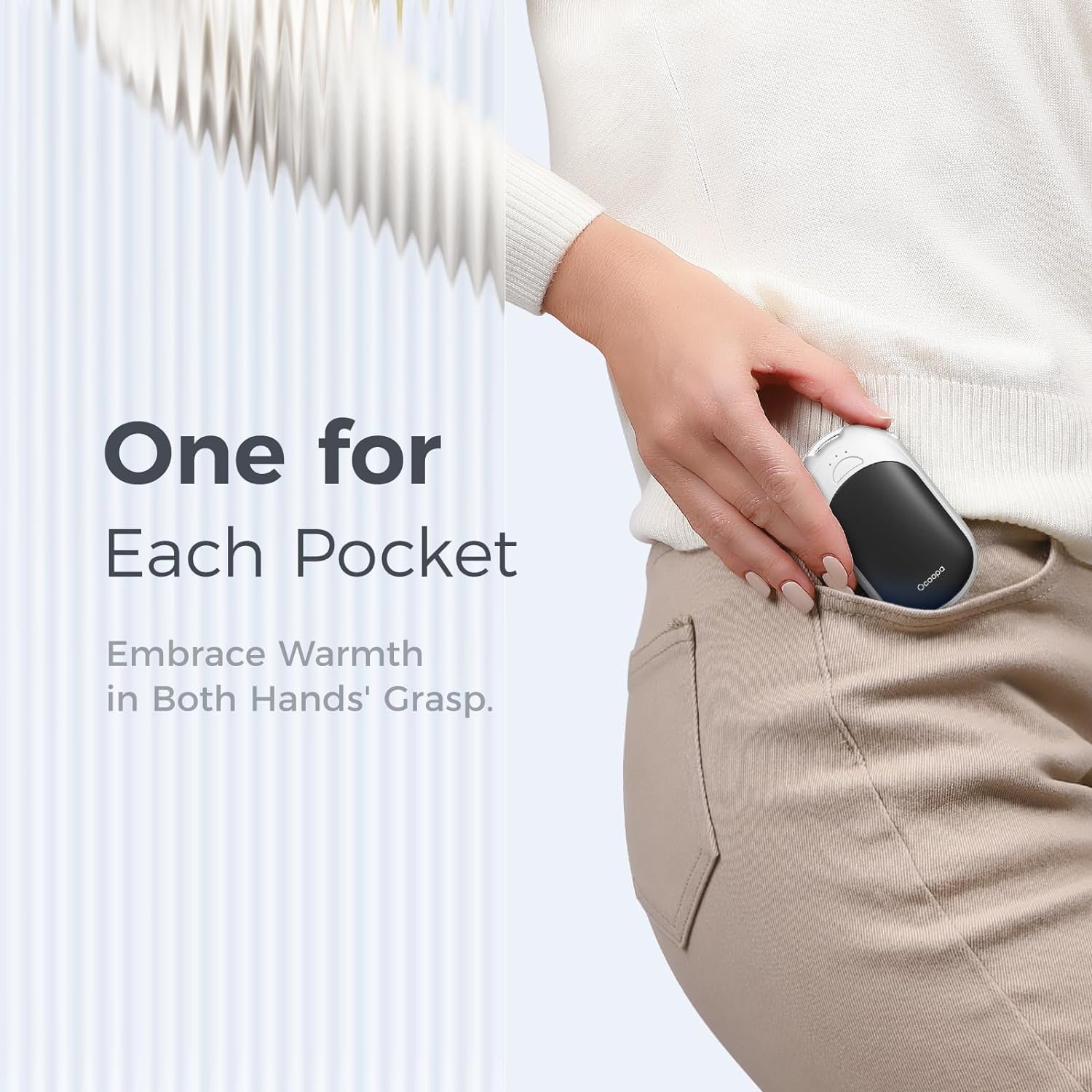OCOOPA Magnetic Rechargeable Hand Warmers - Ultrathin Portable Electric Heater | 2 Pack for Men & Women