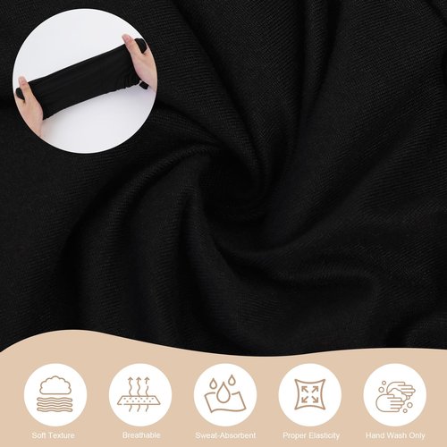 XEPST 3 PCS Hijab Undercap for Women, Islamic Muslim Full Cover Under Hijabcap Milk Silk Fabric Hijab Underscarf Solid Color Adjustable Tie Back Inner Head Scarf Turbans for Women Chemo Sleep Cap