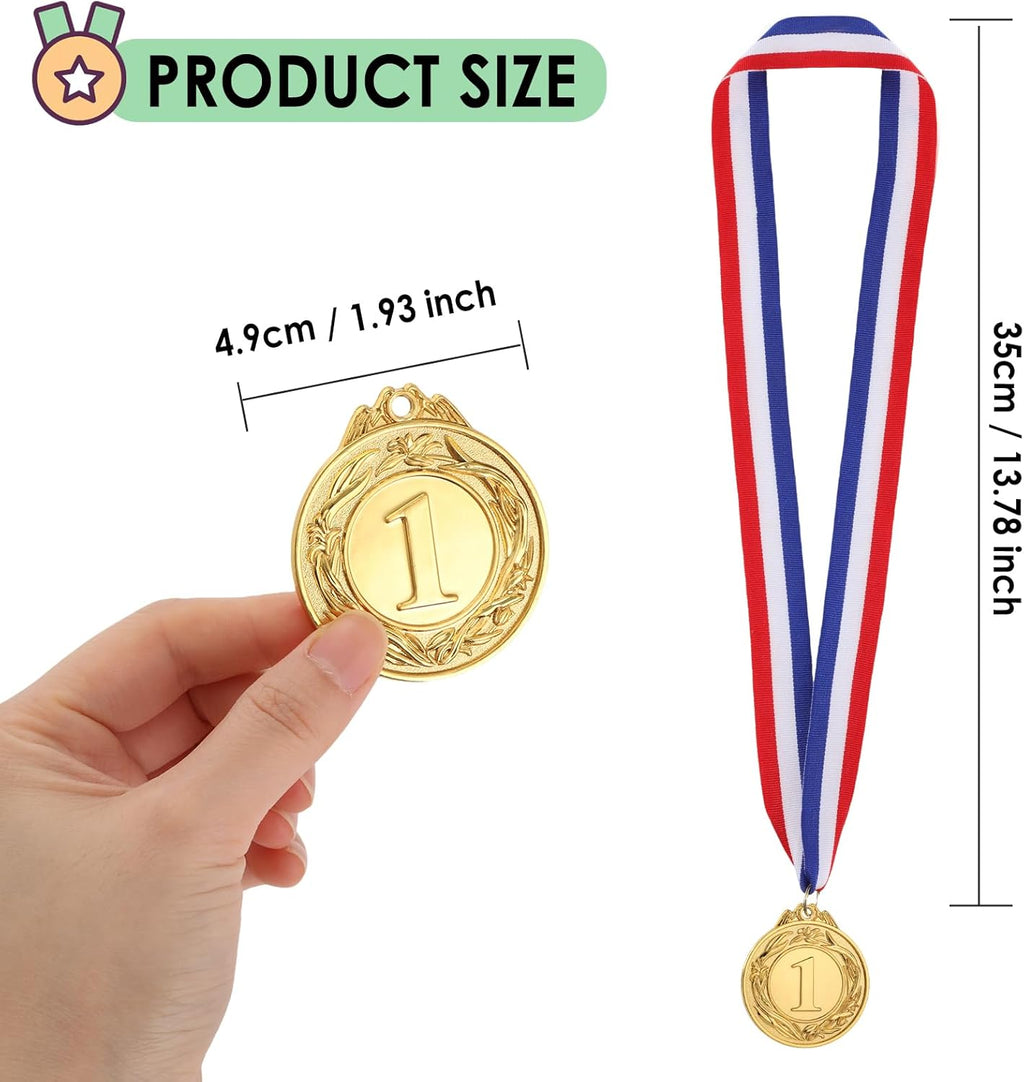 Simpeak Winner Medals - 12-Piece Olympic Themed Awards for Sports Ceremonies | 2 Inches
