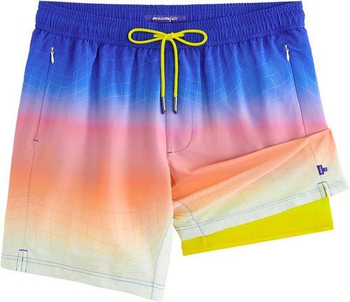 Maamgic Men's Swim Trunks - 2 in 1 Board Shorts with 7-Inch Inseam | Comfortable & Stylish Swimwear