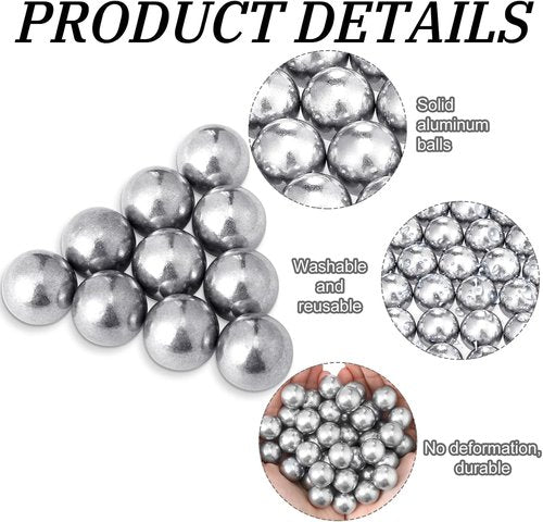 Gisafai 150 Pcs Aluminum Paintball Ammo - Powerful Non-Lethal Training | 43 Caliber