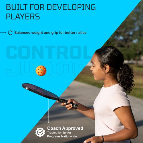 PicklePro Junior – Pickleball Paddles Set for Youth & Families with 2 Junior Paddles, 4 Pickleballs & Paddle Bag – USAP Approved Fiberglass Face, Cushioned Grip – Complete Beginner Pickleball Kit