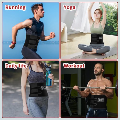 NEWCOO Waist Trimmer Sweat Waist Trainer for Women (Black, Medium)