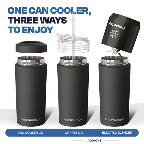 Universal Buddy XL Can Cooler by Frost Buddy - Fits 12-ounce, 16-ounce, 20-ounce, and 24-ounce Cans and Bottles - Keep Your Drinks Refreshingly Chilled for over 12 hours Emerald Elegance