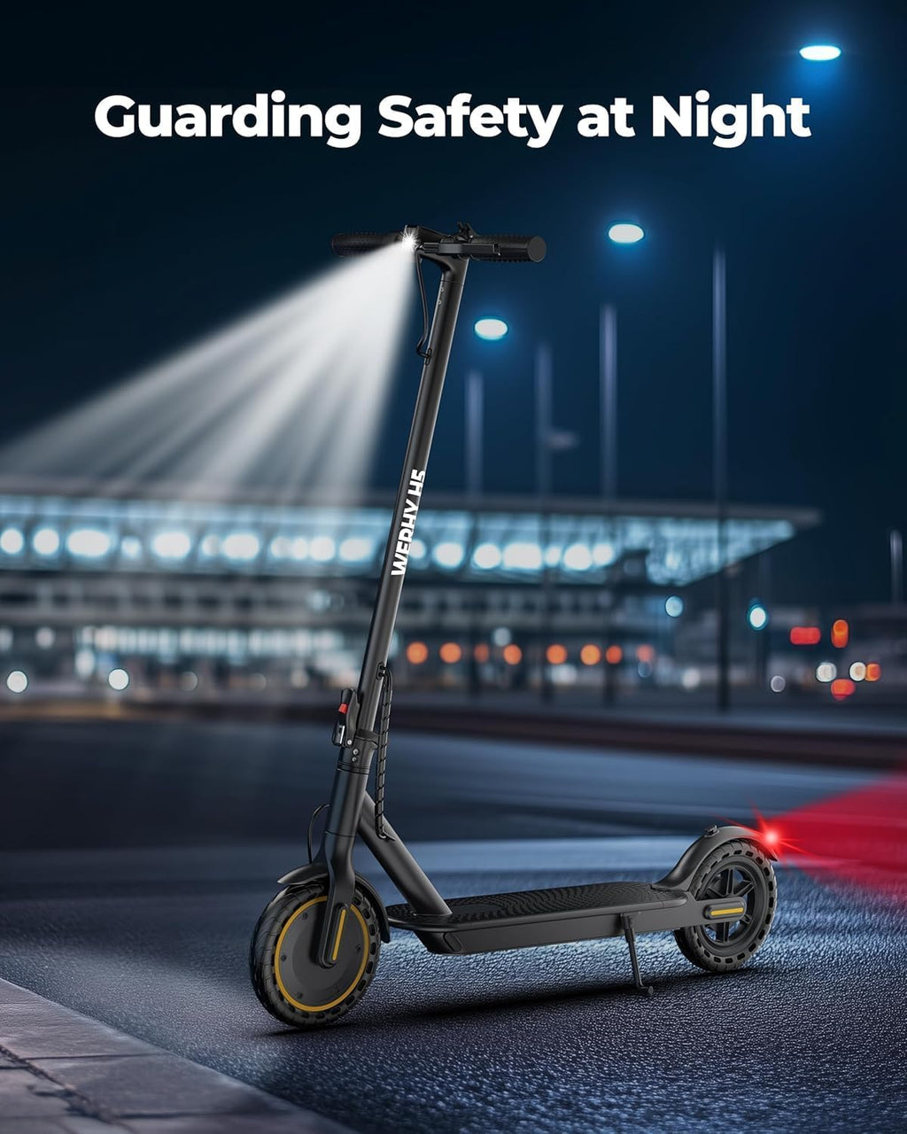 WERHY Electric Scooter - 350W/500W Motor, 19/22 MPH Speed, 15-28 Miles Range, Folding Design for Adults