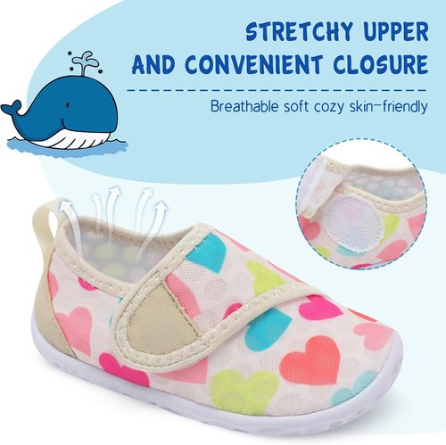 LeIsfIt Toddler Water Shoes - Breathable Quick-Dry Aqua Socks for Boys & Girls | Perfect for Beach & Pool