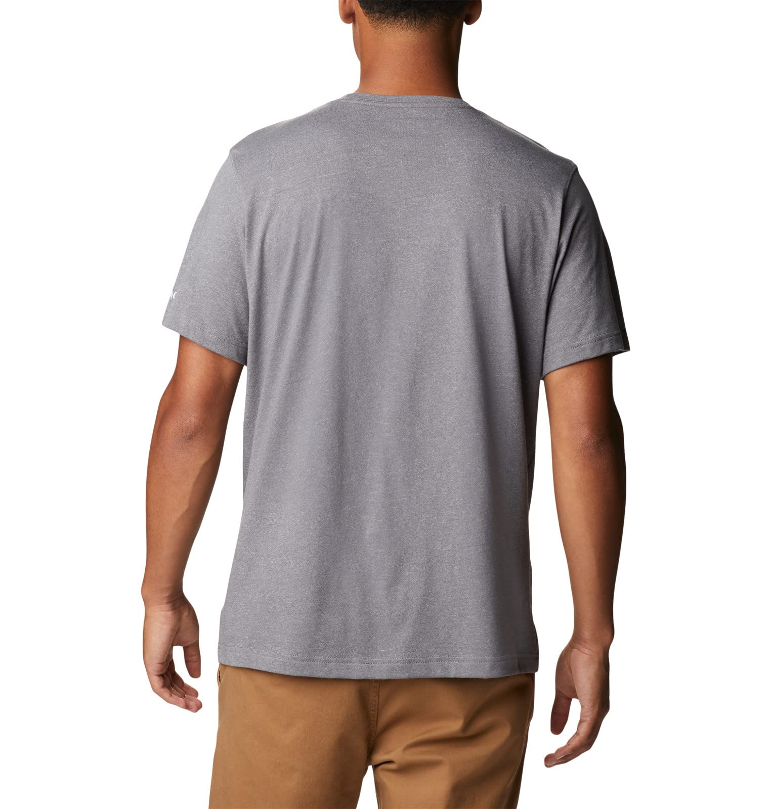 Columbia Men's Thistletown Hills Graphic Short Sleeve, City Grey Heather/Hikers Graphic, 6X Big
