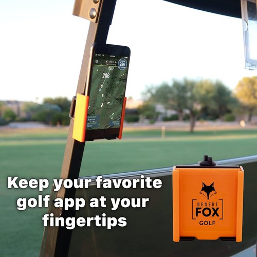 DESERT FOX GOLF Cart Phone Caddy for Michigan Wolverines Fans - Golf Cart Phone Holder & Accessories - Officially Licensed Collegiate Golf Gifts