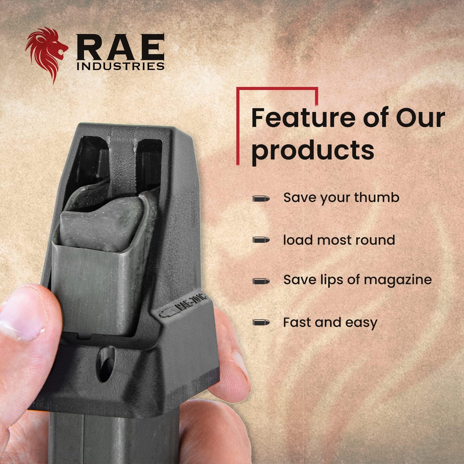 RAEIND Speedloader for Glock 43X - Fast Double Stack Magazine Reloader | Compatible with 9mm