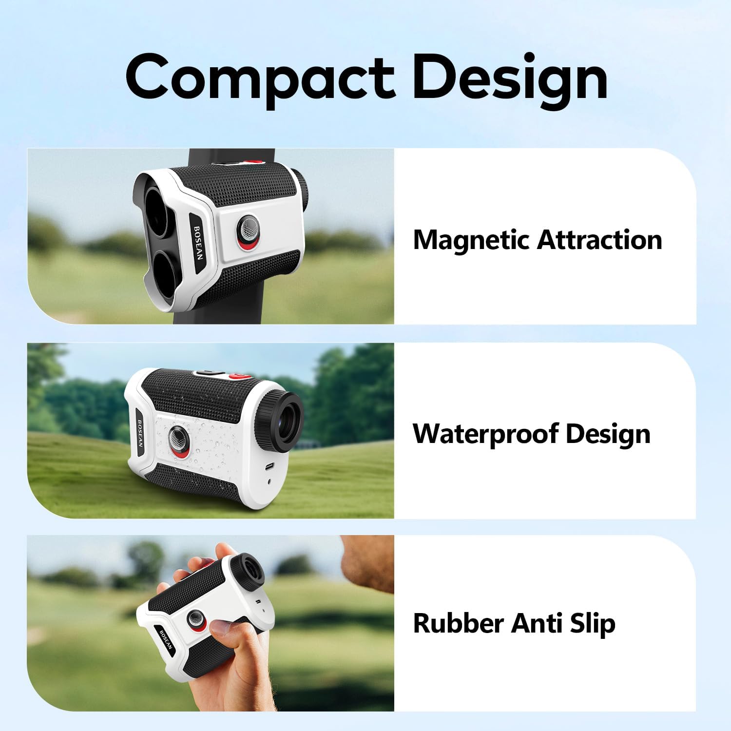 Skiennix Golf Range Finder - 7X Magnification, Lightweight & Portable with Slope & Flag Lock Vibration