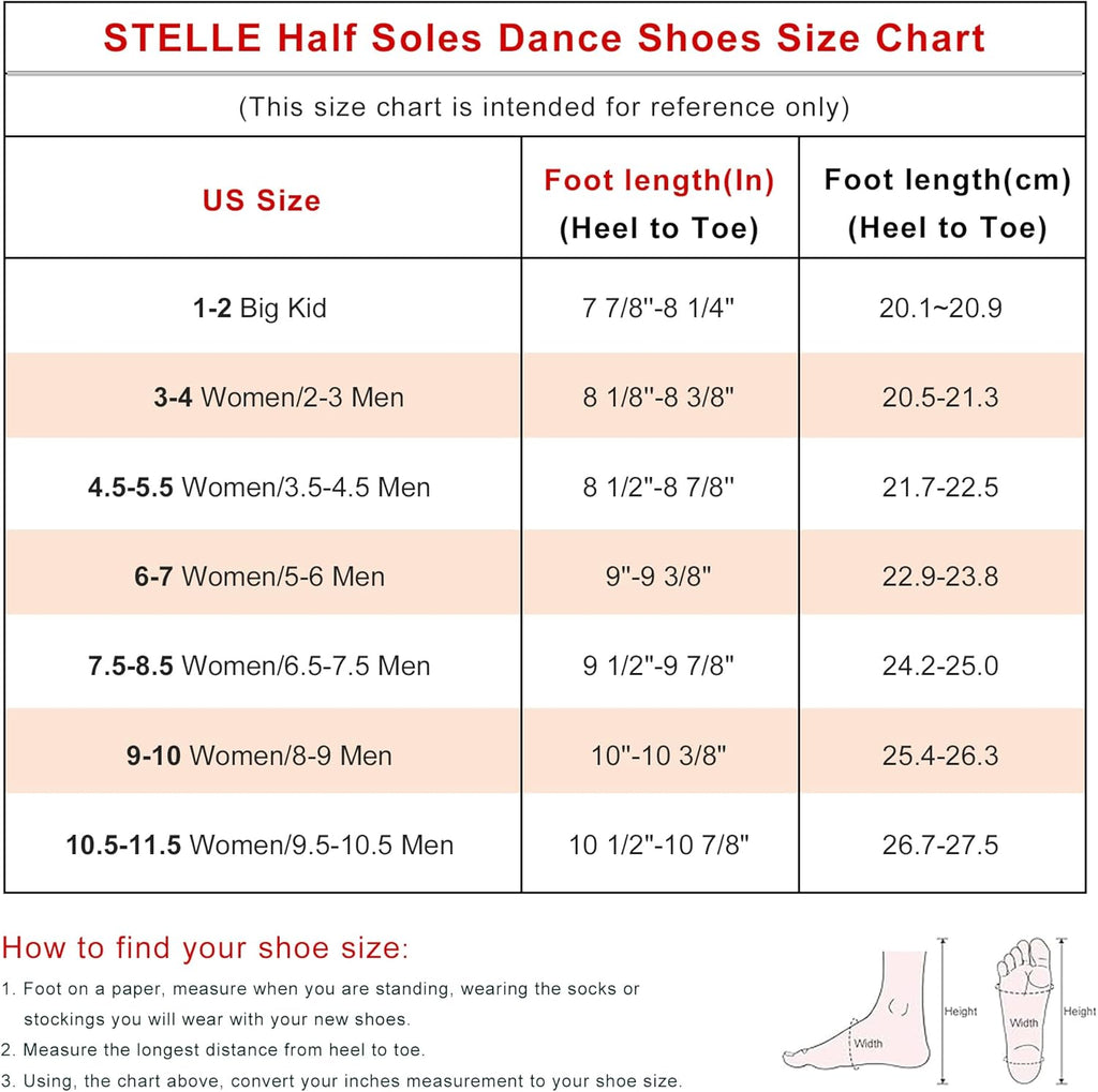 Stelle Leather Half Soles Dance Shoes - Lyrical Pirouette Turners for All Ages | Versatile & Durable