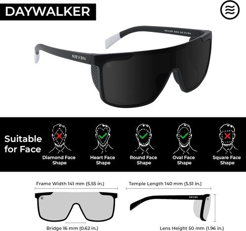 NEVEN Daywalkers Polarized Sunglasses - Sleek UV Protection with Side Shields | Stylish Shades for Men & Women