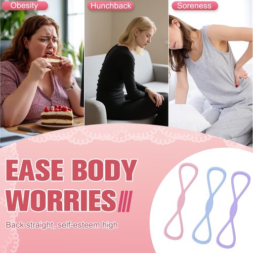 Figure 8 Resistance Band - Non-Slip Handles for Home Gym | Ideal for Yoga, Pilates & Therapy (25 lbs)