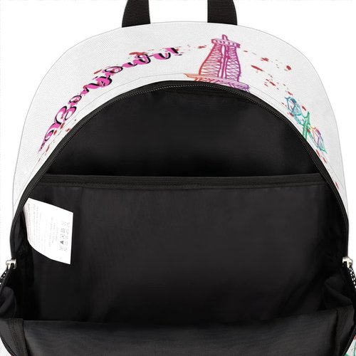 Bonjour Paris | Eiffel Tower Kids Backpack - Lightweight, Waterproof Schoolbag for Teens, Colorful Design