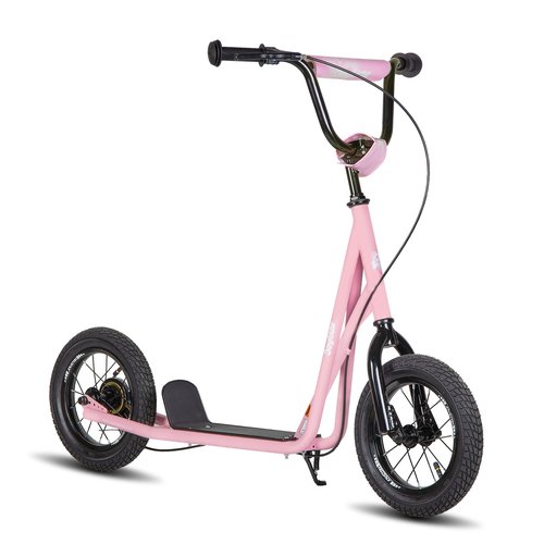JOYSTAR Kick Scooter for Ages 5-9 Years Old Boys Girls, 12 Inch Big Wheels Scooters for Kids, Teens and Adults, Adjustable Handlebar, Kids Scooter, Pink