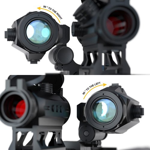 Feyachi M40 3X Red Dot Magnifier with Flip to Side Mount, Focus Adjustment, Windage & Elevation Adjustable, 37/40MM Height