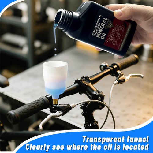 BIBOKLTIY Brake Bleed Kit for Shimano Hydraulic Disc Brake, Bike Hydraulic Brake Bleed Kit Including 150ML Mineral Oil Brake Fluid