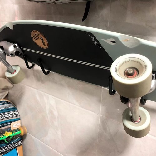 Skateboard Wall Hanger Skateboard Wall Mount Skateboard Hanger, Skateboard Longboard Rack Wall Mount, Flexible Hanger Skate Board Holder-Lengthen