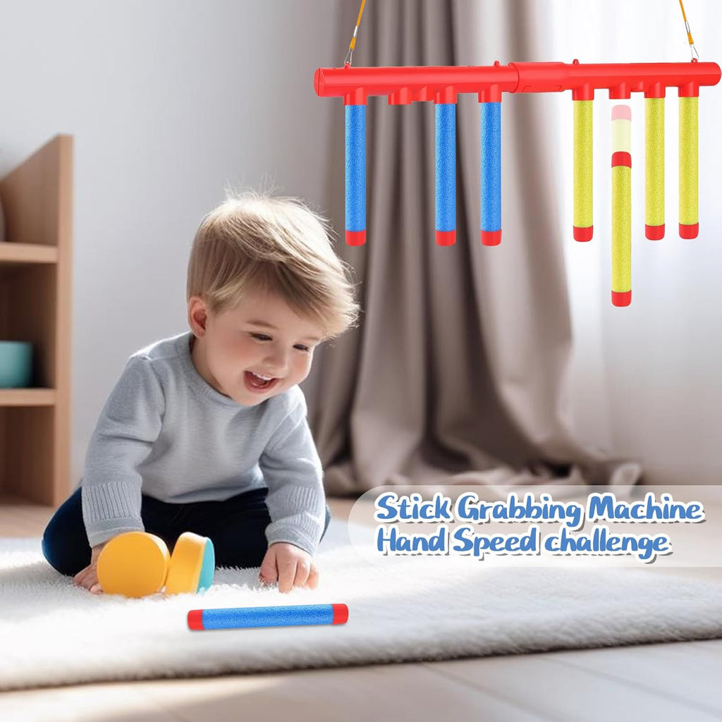 Reflex Drop Sticks Challenge Game - Enhance Hand-Eye Coordination | 3 Adjustable Speed Modes for All Ages