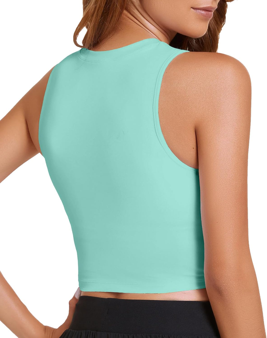 Skiennix Sports Bras for Women - Removable Padded Athletic Crop Tops for Yoga & Running | Sleeveless Gym Wear