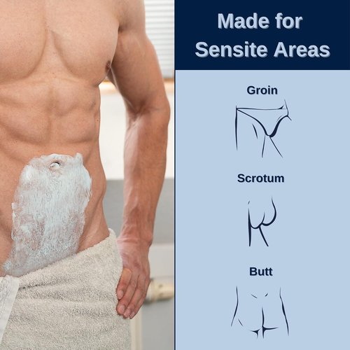 No Hair Crew Hair Removal Cream for Men - Painless & Soothing Depilatory for Coarse Body Hair, 100ml (2 Pack)