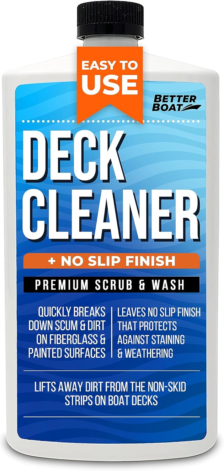 Better Boat Boat Deck Cleaner - Marine Grade Formula for Non-Skid Strips | Safe on Fiberglass, Vinyl & Aluminum
