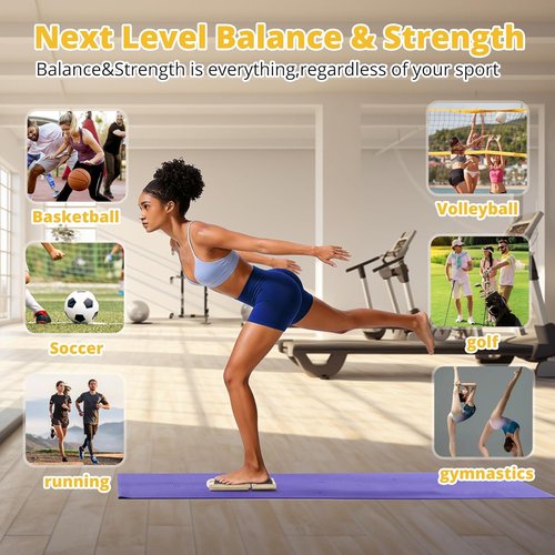 Balance Board | Ankle Strengthening & Physical Therapy - Adjustable Single Leg Trainer for Recovery from Sprains & Plantar Fasciitis with Video Guide & Carry Bag