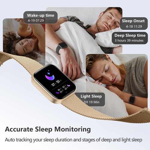 FITVII Smart Watch - Health & Fitness Tracker with 24/7 Heart Rate, Blood Pressure & Sleep Monitoring | 120+ Sport Modes