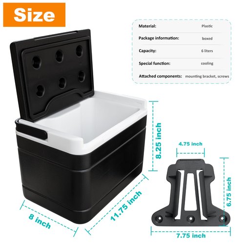 Orle Oko Golf Cart Cooler, Insulated Golf Cart Cooler with Mounting Bracket for Club Car Precedent Tempo and Onward OEM 102588101 103886801, Lightweight & Portable, Easy Installation