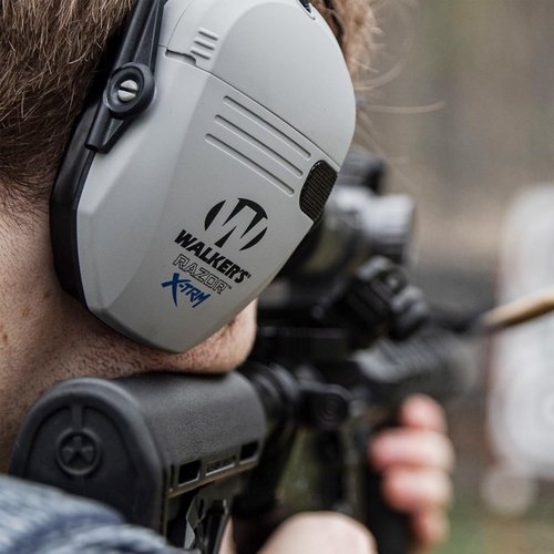 WALKER'S Razor Digital X-TRM Bluetooth Sound-Enhancing Hunting Shooting Ear Protection Electronic Earmuffs with Gel Earpads & Mesh Headband, 2 AAA Batteries Included