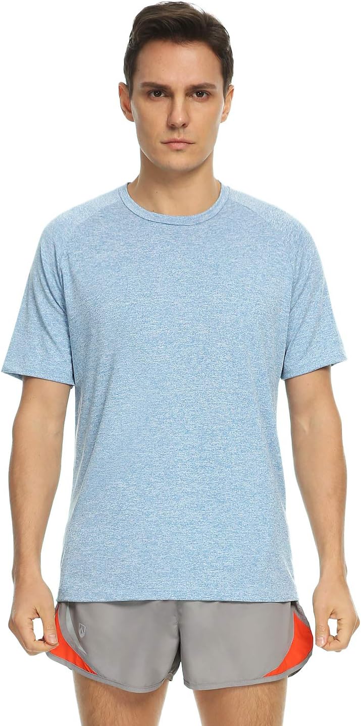 Xelky Men's Dry Fit Athletic T-Shirts - Moisture-Wicking Short Sleeve Gym Tops | 4-5 Pack