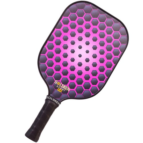 Solsken Sport Pickleball Paddle I Carbon Fiber Pickleball Paddle I Pink Pickleball Paddle I Non-Slip Cushion Grip I Honeycomb Core I USAPA Pickleball Paddles I Textured Face I Grit Face (Pink)