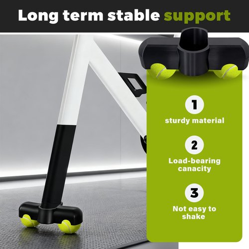 DINTSTYLE Indoor Cycling Snap Rocker Feet, Bike Trainer Rocker Feet for Zwift Ride Front Leg, with 2 Pack Tennis Balls, Indoor Cycling Accessories