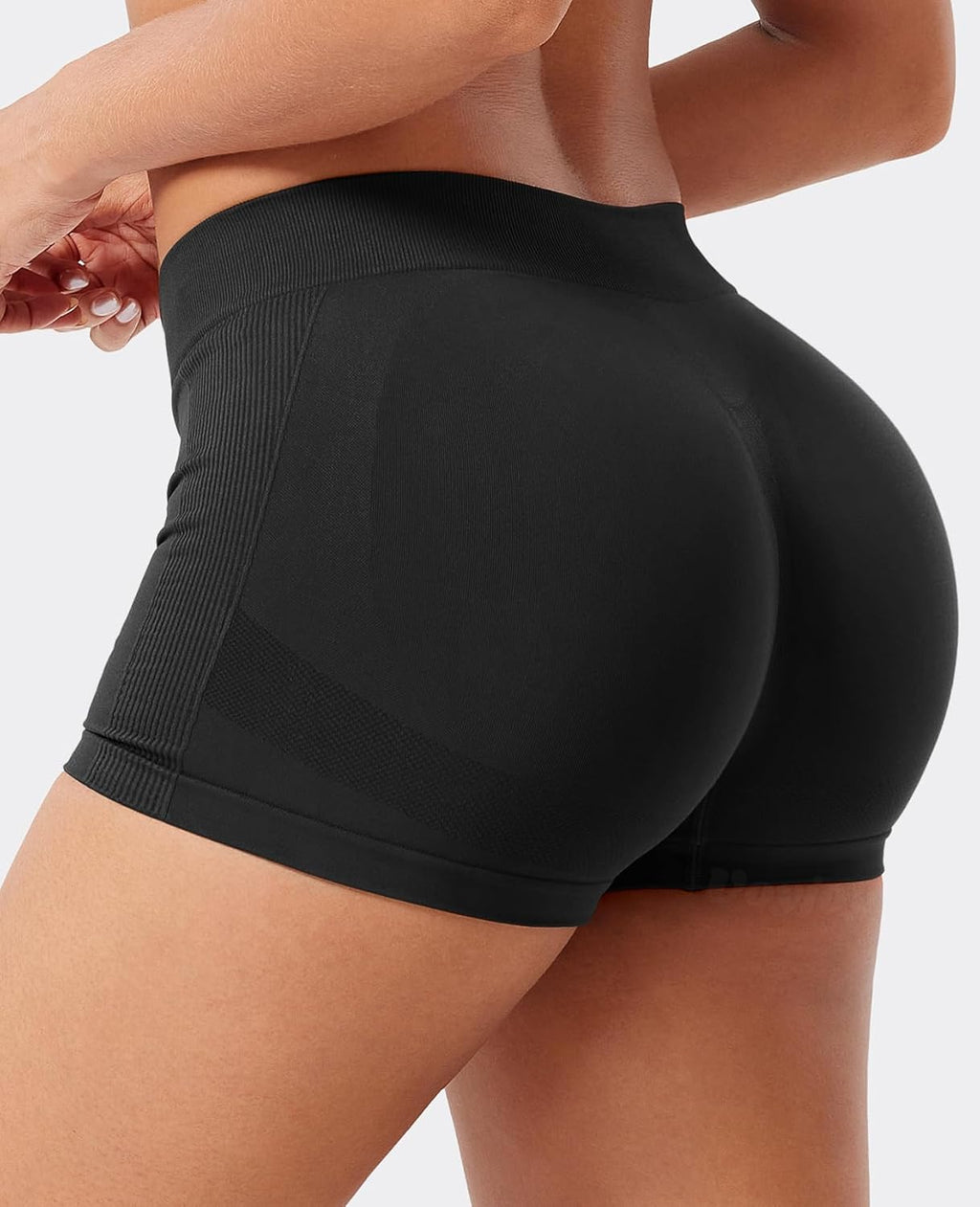 VOYJOY Women's Booty Shorts - 2.5" Low Rise Seamless Scrunch Design for Lifting & Comfort
