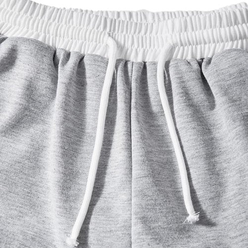 Nivne Tco 2pcs Tween Girls Pants Set Letter Embroidery Seal Details Casual Drawstring Waist Wide Leg Sweatpants (US, Age, 12 Years, Black+Grey)