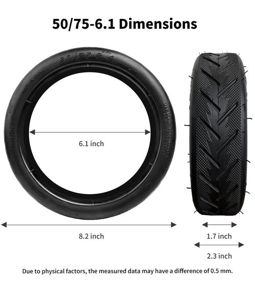 Mcglsen 50/75-6.1 Scooter Tire Replacement 8.5 Tire Tube for Gotrax gxl v2/Xiaomi /M365 Etc Electric Scooter,8.5x2 Pneumatic Tyre Inner Tube Replacement Wheels (1Set)