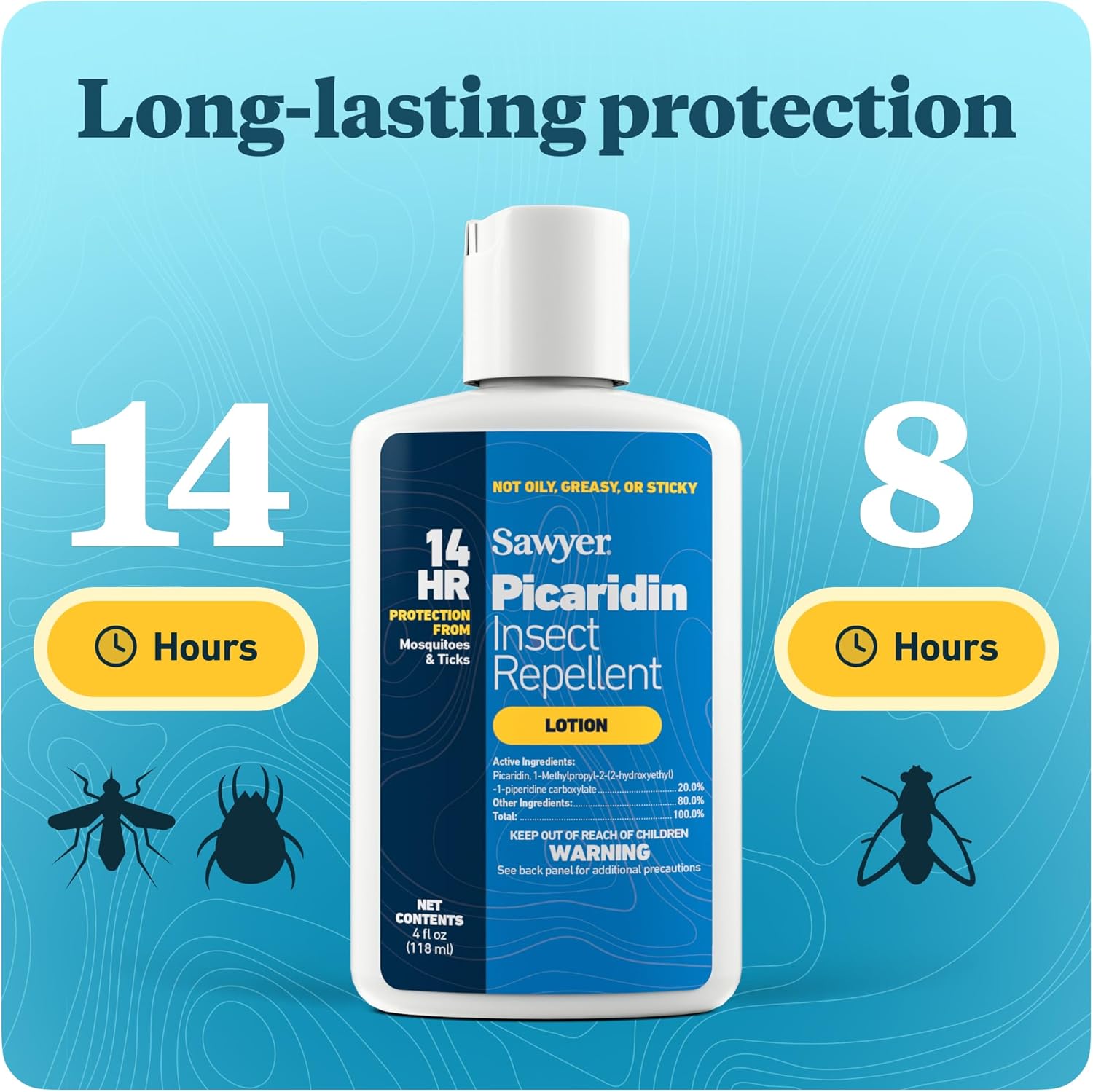 Sawyer Products SP564 Premium Insect Repellent - 20% Picaridin Lotion, 4 Ounce Size