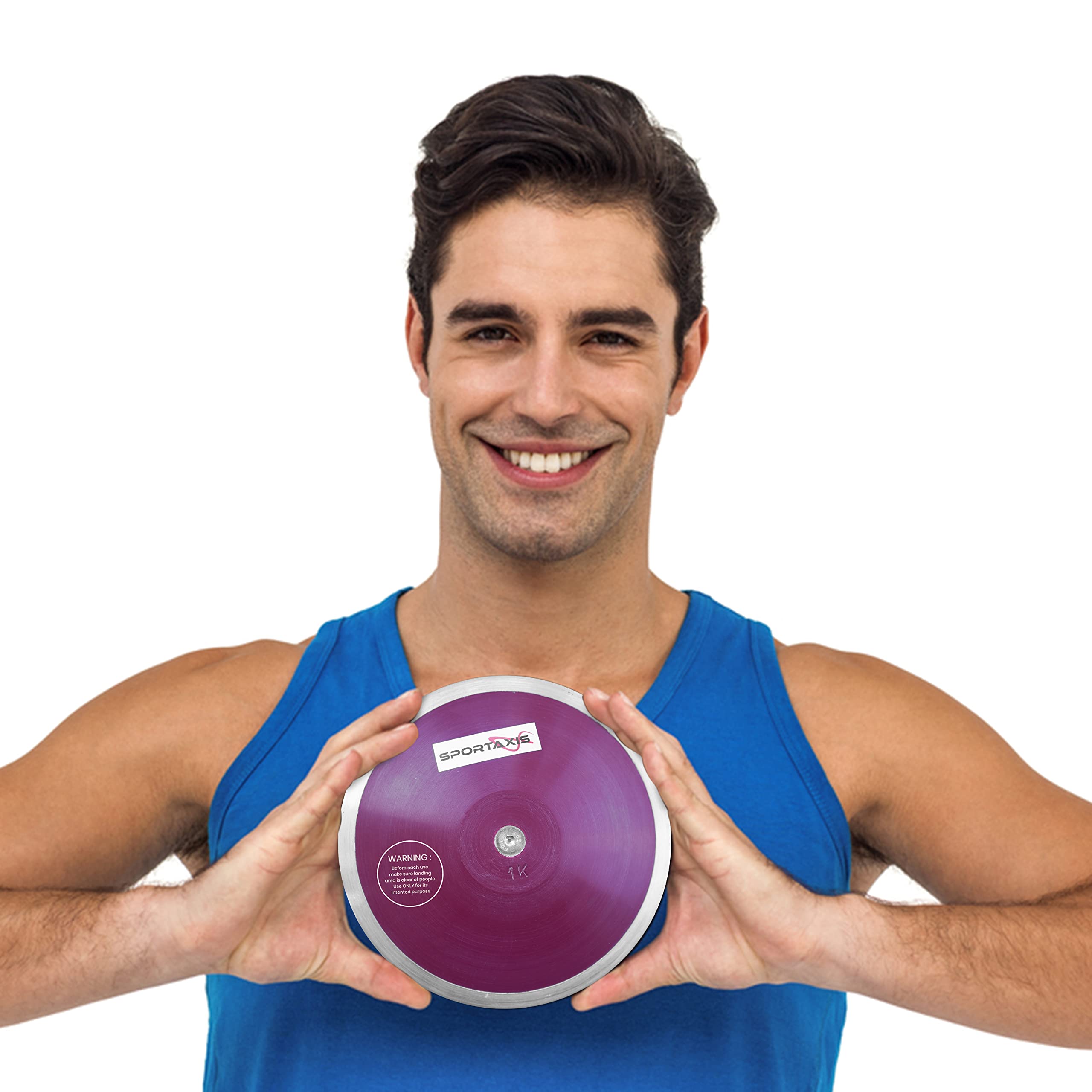 SPORTAXIS 1 Kg Training Discus for Men and Women - Throwing Discus for High School & College Throwers - High Spin, Low Spin - Ideal for Track, Field Practice & Competition - 73% Rim Weight