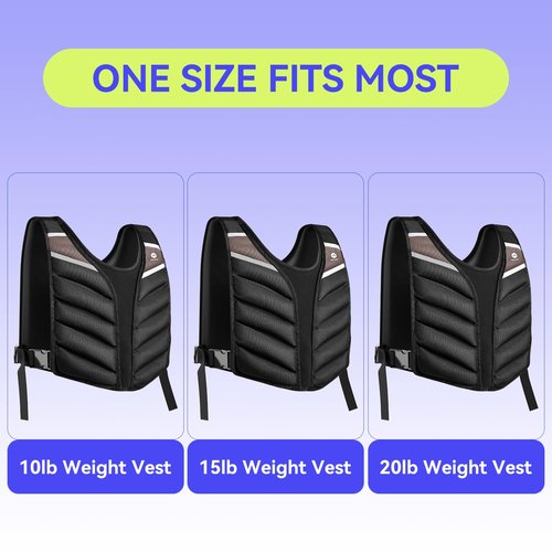 Weighted Vest Men Women,10lb/15lb/20lb Weight Vest for Women Workout,Body Weight Vests with Reflective Stripe for Workout,Strength Training,Running,Walking,Weightlifting (10LB)