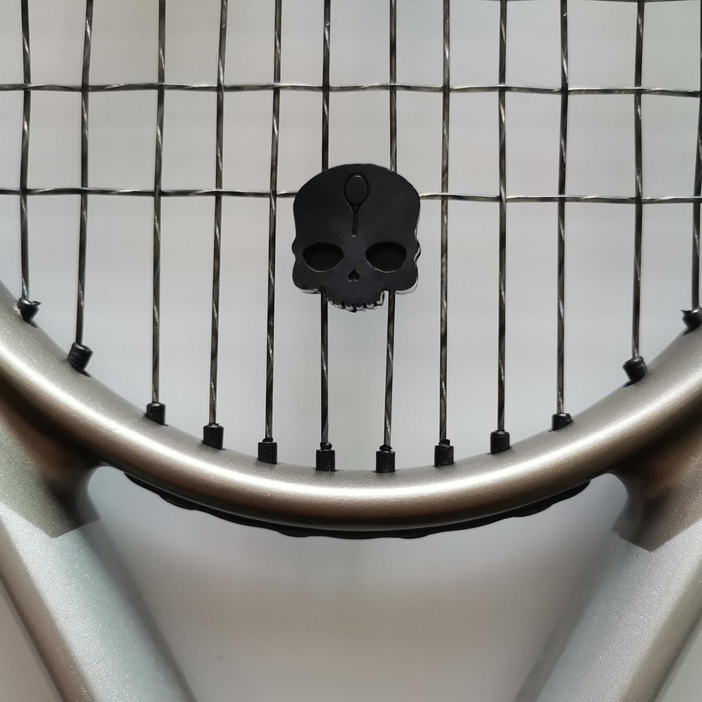 Tennis Dampener Cute/Funny 6 Pack Skull Tennis Racket Vibration Dampener Soft Silicone Tennis Racquet Shock Absorbing Tennis Damper Tennis Racket Shock Absorber(6 Pack Skull)