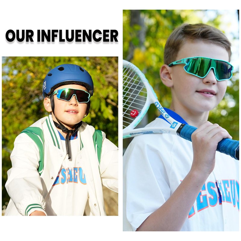 DUCO Kids Youth Baseball Sunglasses for Boys Girls Age 8-16 Polarized UV400 Protection Sports Cycling Glasses DK268