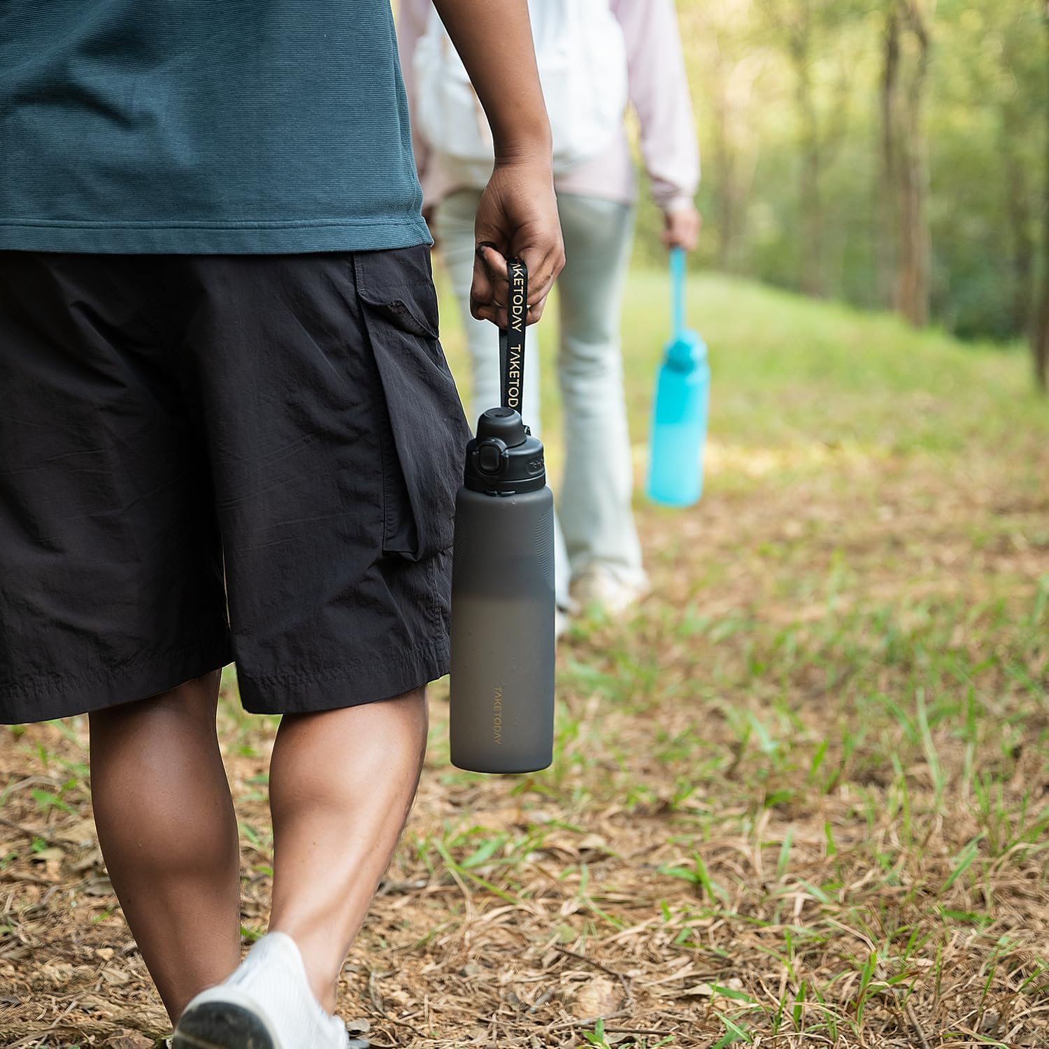 TakeToday Collapsible Water Bottle - 32oz Foldable, BPA-Free & Leakproof for Travel & Hiking