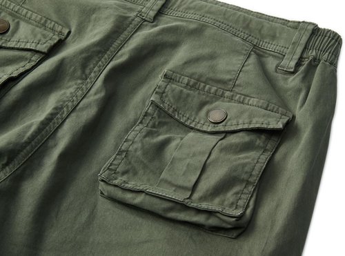 Foursteeds Women's Mid Rise Cargo Capris - Elastic Waist, Multi Pocket Tactical Hiking Pants